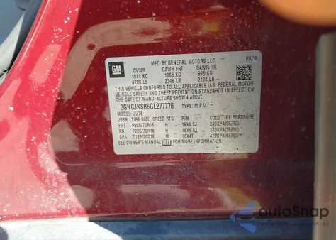 2016 Chevrolet Trax 1Ls z USA, uszkodzony, nr VIN 3GNCJKSB6GL277776